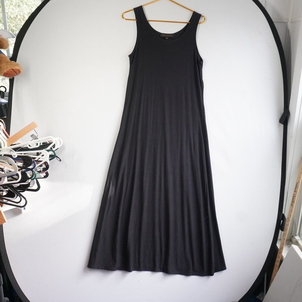 Babette Ballinger New York Womens Black Sleeveless Scoop‎ Neck Maxi Dress Size M